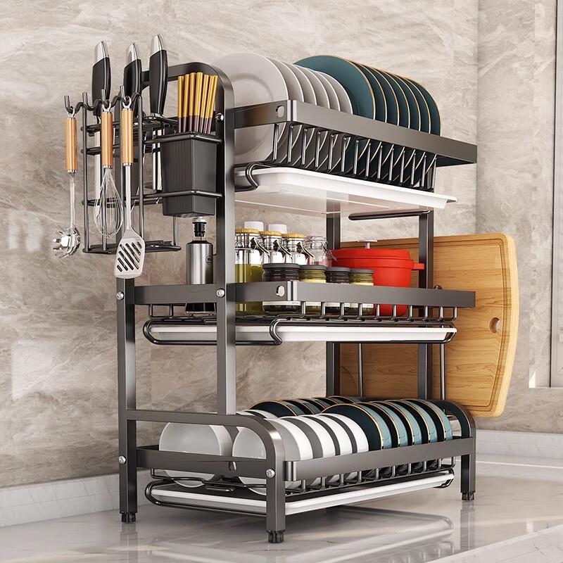 Stainless Steel Kitchen Dish Drying & Storage Rack