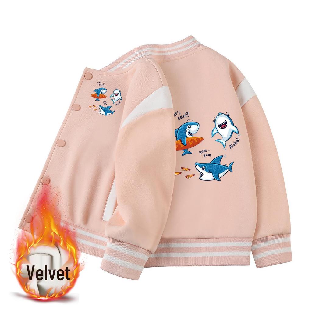 Kinder Baseballjacke mit Fleece-Futter - Lässige Herbst-/Winter-Oberbekleidung