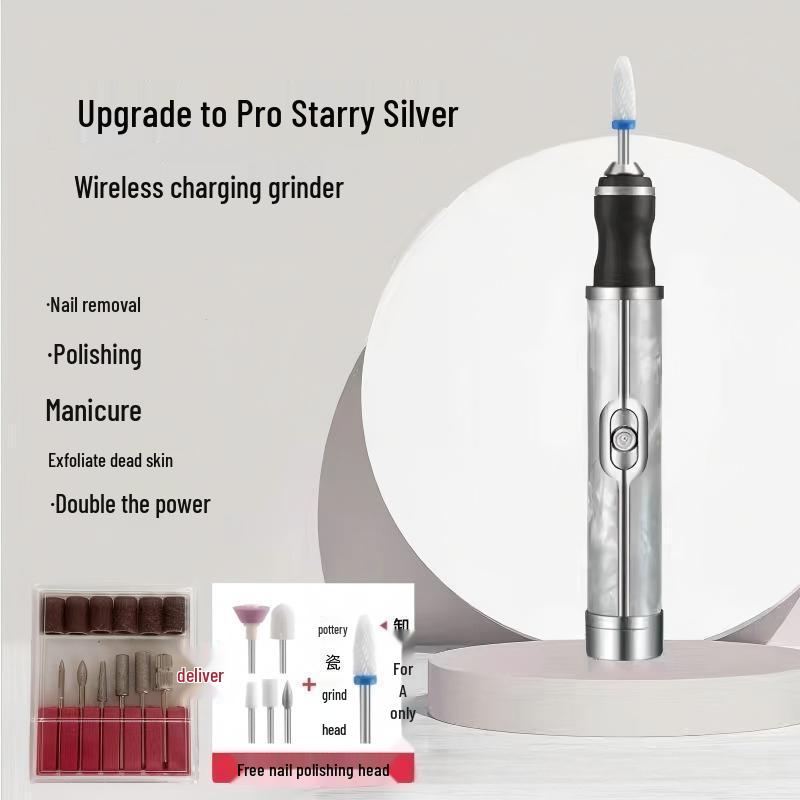 Portable Rechargeable Nail Grinder & Polisher - Professional Manicure Tool for Dead Skin Removal