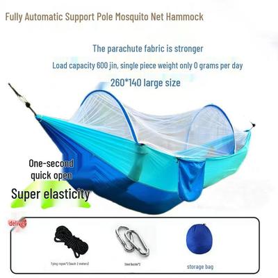 Double Outdoor Camping Hammock with Anti-Rollover Design and Mosquito Net