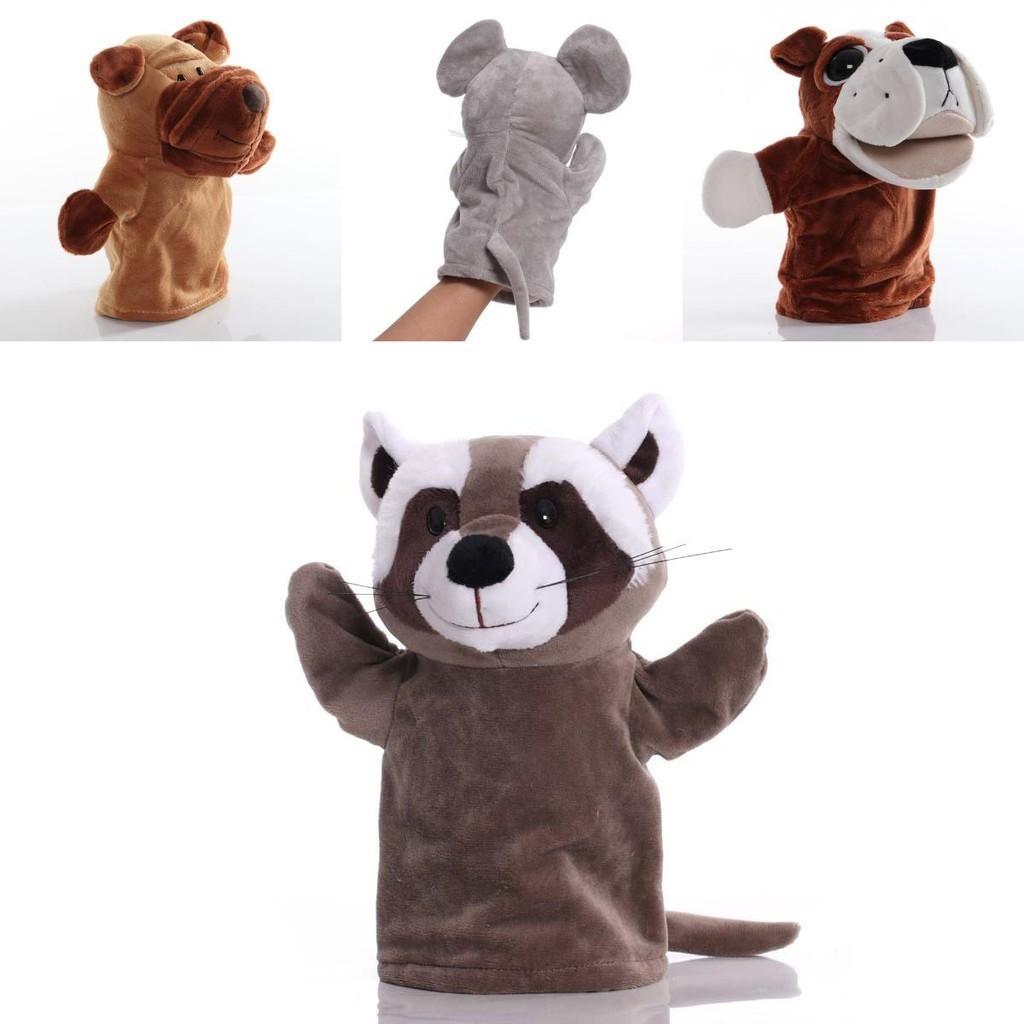 Wholesale Plush Toy Hand Puppet Cartoon Animal Doll With Movable Mouth Interactive Toy For Kindergarten And Parent-child Interaction 25cm Tall