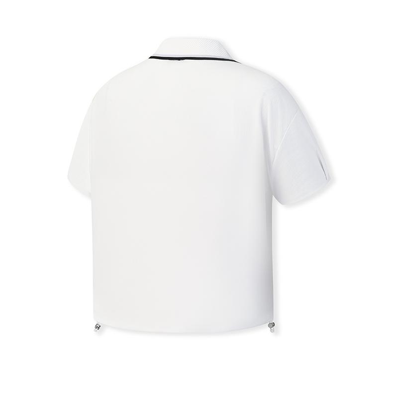 FILA Golf Series Moisture-Wicking Simple Short Sleeve Polo Shirt Women tops A11W625139F-WT
