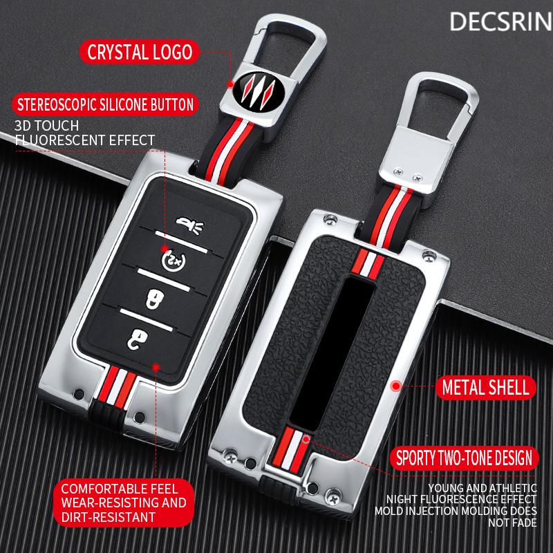 Zinc Alloy Car Key Case Cover Shell Fob for Jeep Wagoneer 2025- 2025 for Grand Cherokee L 2020 2025 2025 Key Chains Accessories