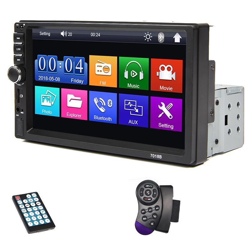 7 Inch Car Radio 1 Din Multimedia MP5 Player Mirror Link Touch Screen FM ISO Power Aux Input Bluetooth USB Universal Autoradio