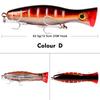 Topwater Trolling Artificial Hard Baits Crankbait Big Popper Fishing Lures Baits with Hook for Trout Fishing Tackle