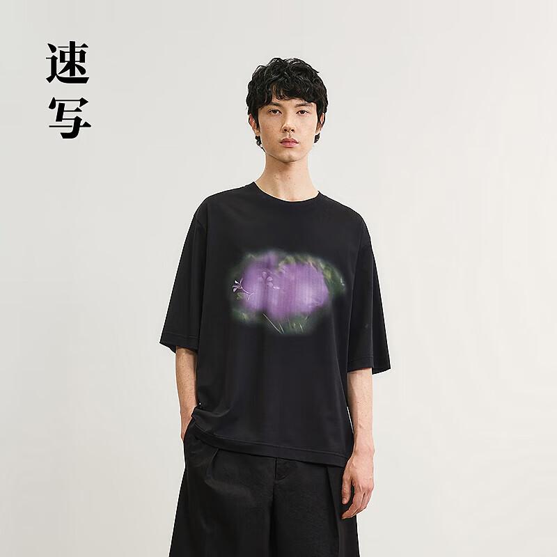 

CROQUIS Men s 2025 Summer Loose Fit Crewneck T-Shirt S