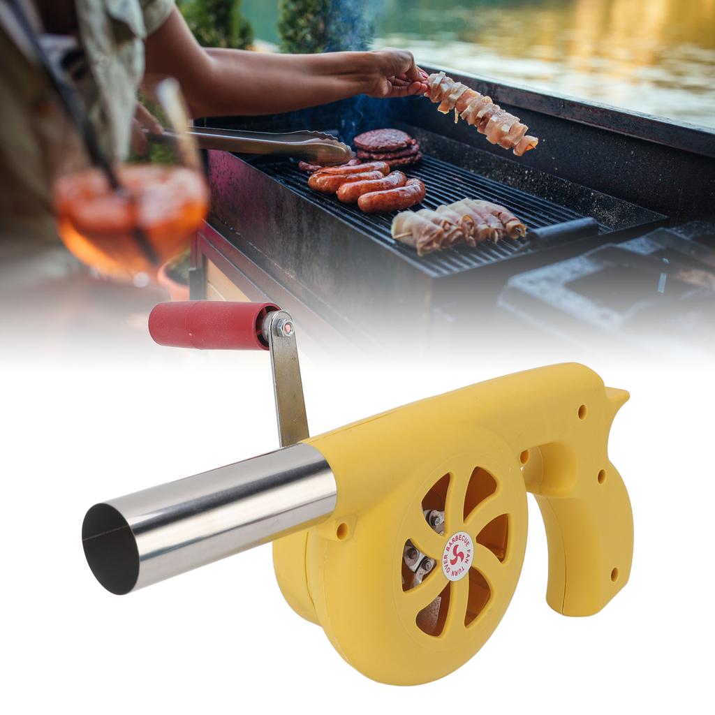 Hand Crank BBQ Fan Increase  Power Portable Barbecue   Blower for Outdoor Camping Barbecuing
