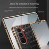 Für Samsung Galaxy Z Fold 7 Hülle Luxus PU-Leder Stoßfest Schutzhülle Rückseite Für Z Fold 7 6 5 4 3 Handyhülle