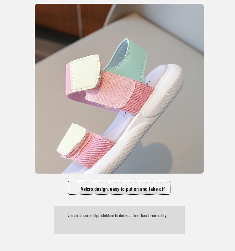 Mädchen 2025 Frühling/Sommer Camouflage Zehensandalen - Modische Strandschuhe mit weichen Sohlen für Kinder