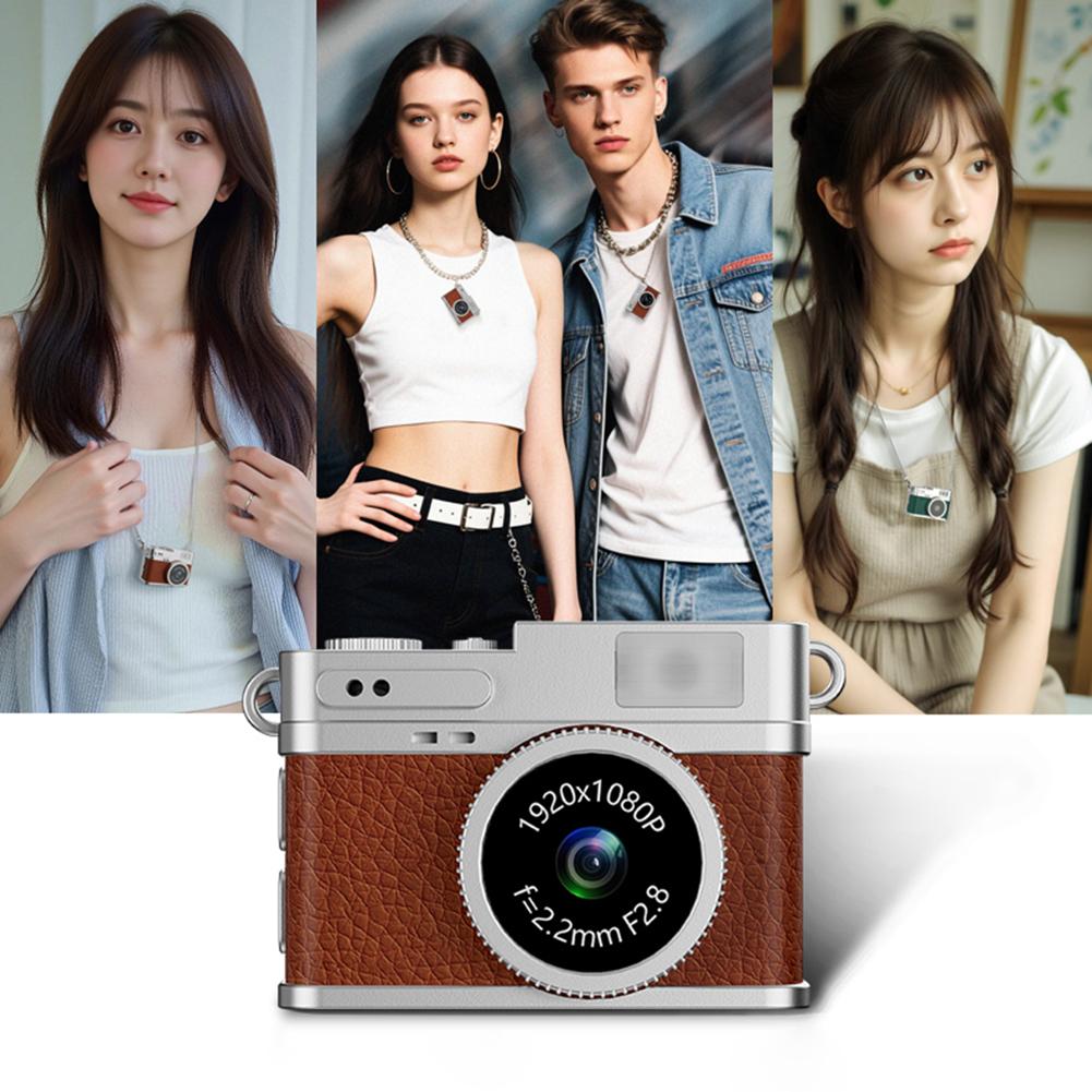 Pocket Video Recorder 1080P Tiny Camera with LED Flash Light Portable Small Camera for Travel Gift for Kids Students