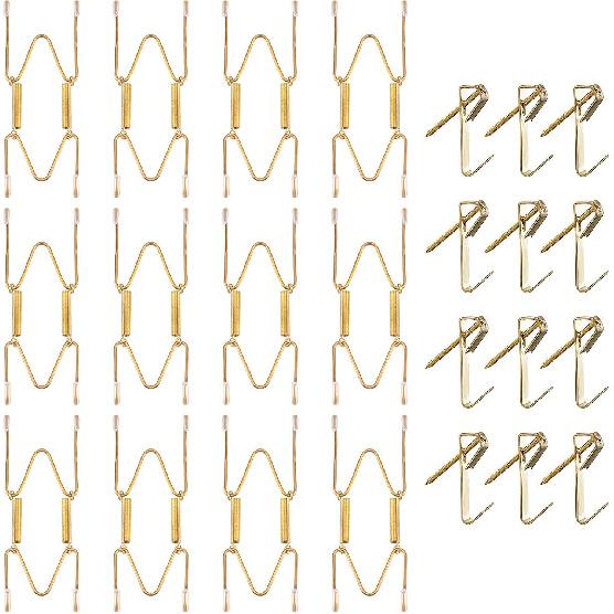 Bilillo 6 Pieces Invisible Heavy Duty Plate Holder, Stainless Steel Plate Hangers for The Wall, Plate Hangers for Display with Wall Hooks, Suitable