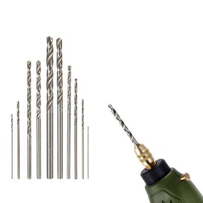 10Pcs Durable HSS High Speed Weiß Stahl Twist Bohrer Bit Set für Dreh