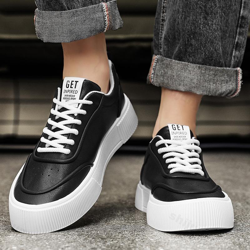 Fashion Men's Sneakers Casual Shoes 2025 New Male Sneakers Sports Shoes Man Trend Low Cut Sneaker Black Platform Vulcanized Shoes
