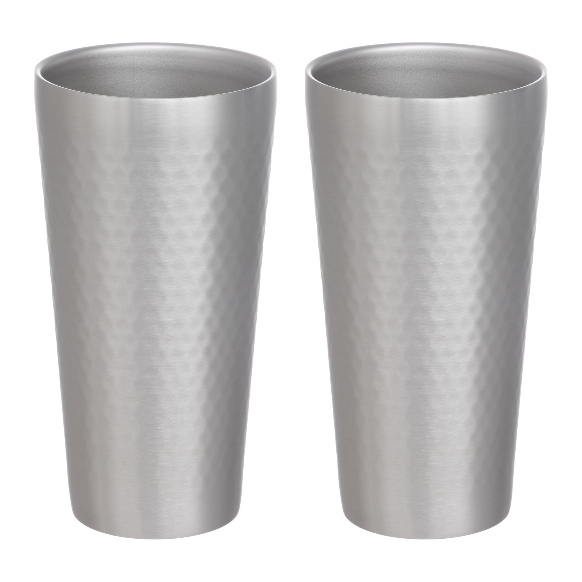 

Maebata Luxe Pair of Thermo Silver 51351 Tumblers, & Silver, 400ml,