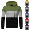 Herren Amerikanischer Trend Locker Freizeit Farbpassend Kapuzen