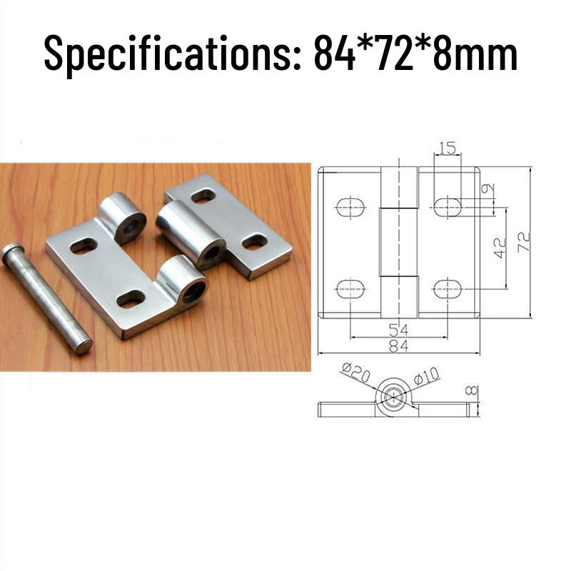 304 Stainless Steel Heavy Duty Industrial Flat Opening Thickened Mechanical Equipment Load-Bearing Hinge