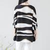 Women's Casual O-neck Half Sleeve Loose Summer Print Striped T-shirt Short Sleeve