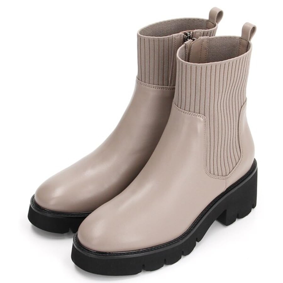 Fashion Thick Sole Sock Boots Oak [Mackintosh Philosophy] Boots, 6500,