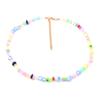 Summer fresh and gradual change colored glass beads flower beaded necklace sweet girl holiday travel trend woman