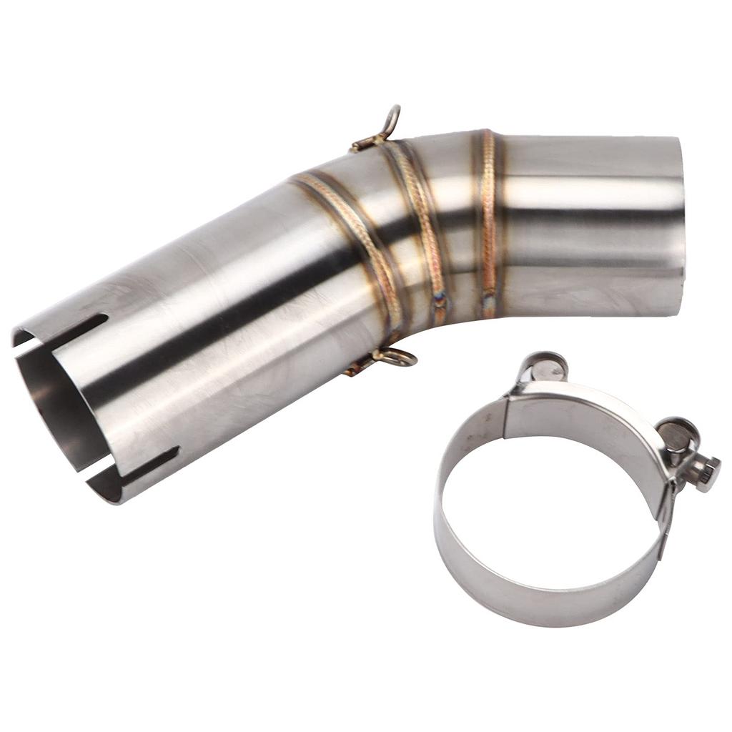 Motorcycle Middle Link Tube, Stainless Steel Exhaust Mid Pipe for Upgrade 60.5mm