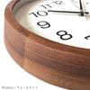 KATOMOKU Muku Clock 16 Walnut km-113WARC Wall Clock with Continuous Second Hand, 30.6cm Diameter (Radio-Controlled Clock)