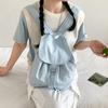 Summer Korean Version New Plaid Niche Nylon Backpack for Women's Artistic Leisure Travel Lightweight Student Backpack