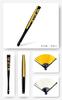 Gold and Silver Makie Folding Fan for Formal Kyoto Made in Japan Lacquer and Plum Blossom [Ai-Ai] Kimono, Boxed, Style, (Black (Pine, Bamboo, Design))