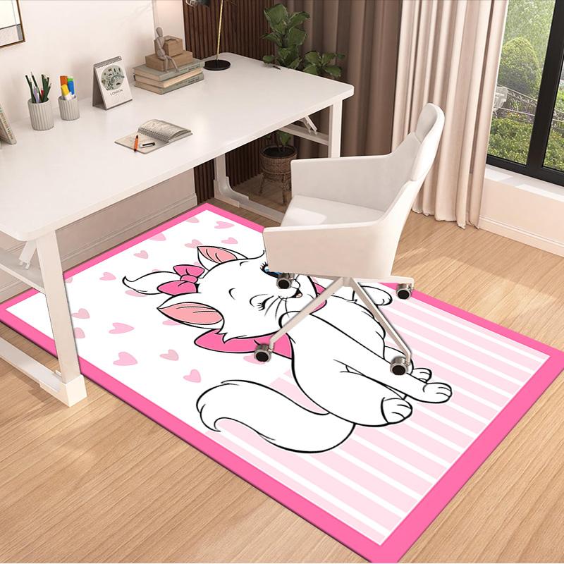 Pink Heart Aristocat Carpet For Playroom Bedroom Living Room Sofa Home Decorkids Game Area Rug Nonslip Floor Mat