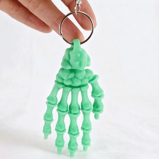 Skelet Hånd Nøglering, Leddelt Skelet Hånd Fidget Nøglering, Fleksible Gotiske Skelet Hænder Vedhæng, Halloween Spooky Gotisk Nøglering til