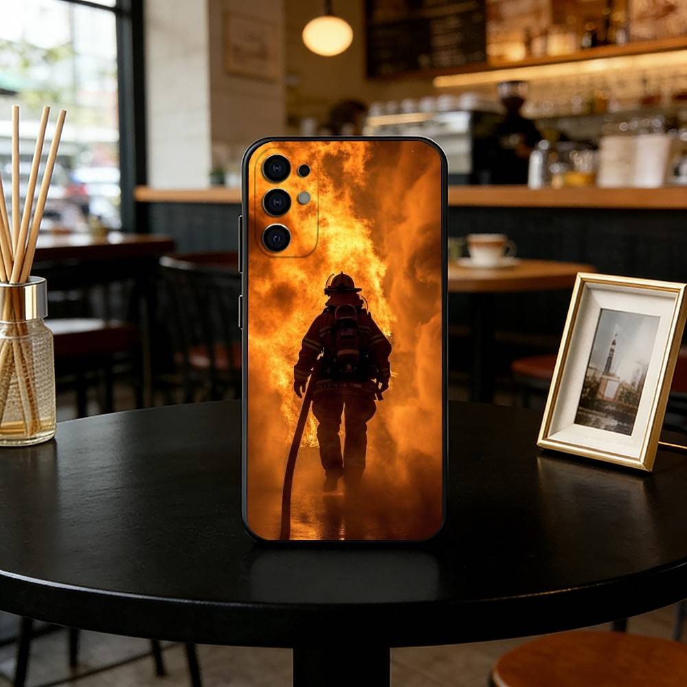 

Firefighters put out fires Phone Case For Samsung S25,S24,S21,S22,S23,S30,Ultra,S20,Plus,Fe,Lite,Note,10,Black Cover Samsung S25Plus