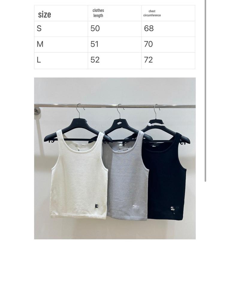 Nowy Wiosenno-Letni Damski Top Dzianinowy na Ramiączkach Wysokiej Klasy