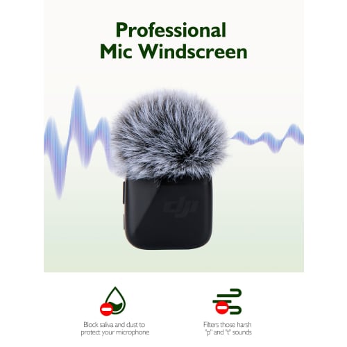 Furry Microphone Windscreen for DJI Mic Mini - Microphone Wind Muff for DJI Mini Reduces Wind Noise and Keeps Your Microphone Clean (Gray)