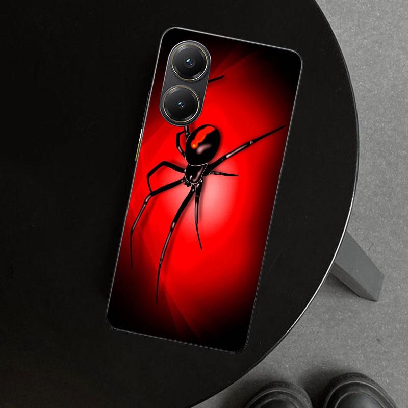 Black Widow Spider Insect Phone Case Cover for Xiaomi Poco X6 X5 X7 Pro F7 Ultra Redmi 15C 15 13C 13 12C 12 10C 10 10A 9C 9A 9T