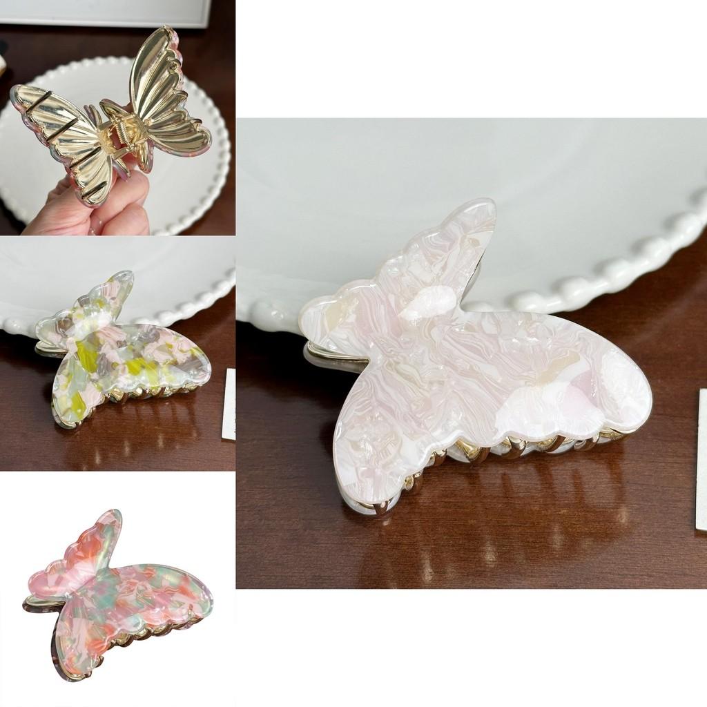 Trendy Acetate Hair Clip With Butterfly Design For Women Perfect For Casual And Work Styles