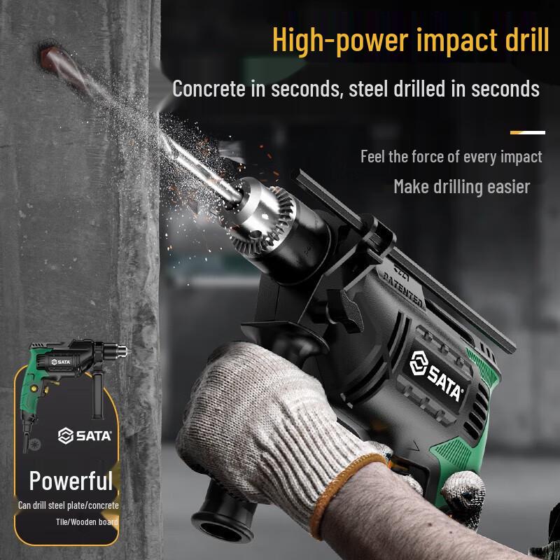 SATA D05706 Electric Hand Drill Screwdriver 710W CN plug (adapter included)