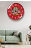 God of Wealth Luxury Silent Wall Clock - New Chinese Style for Living Room