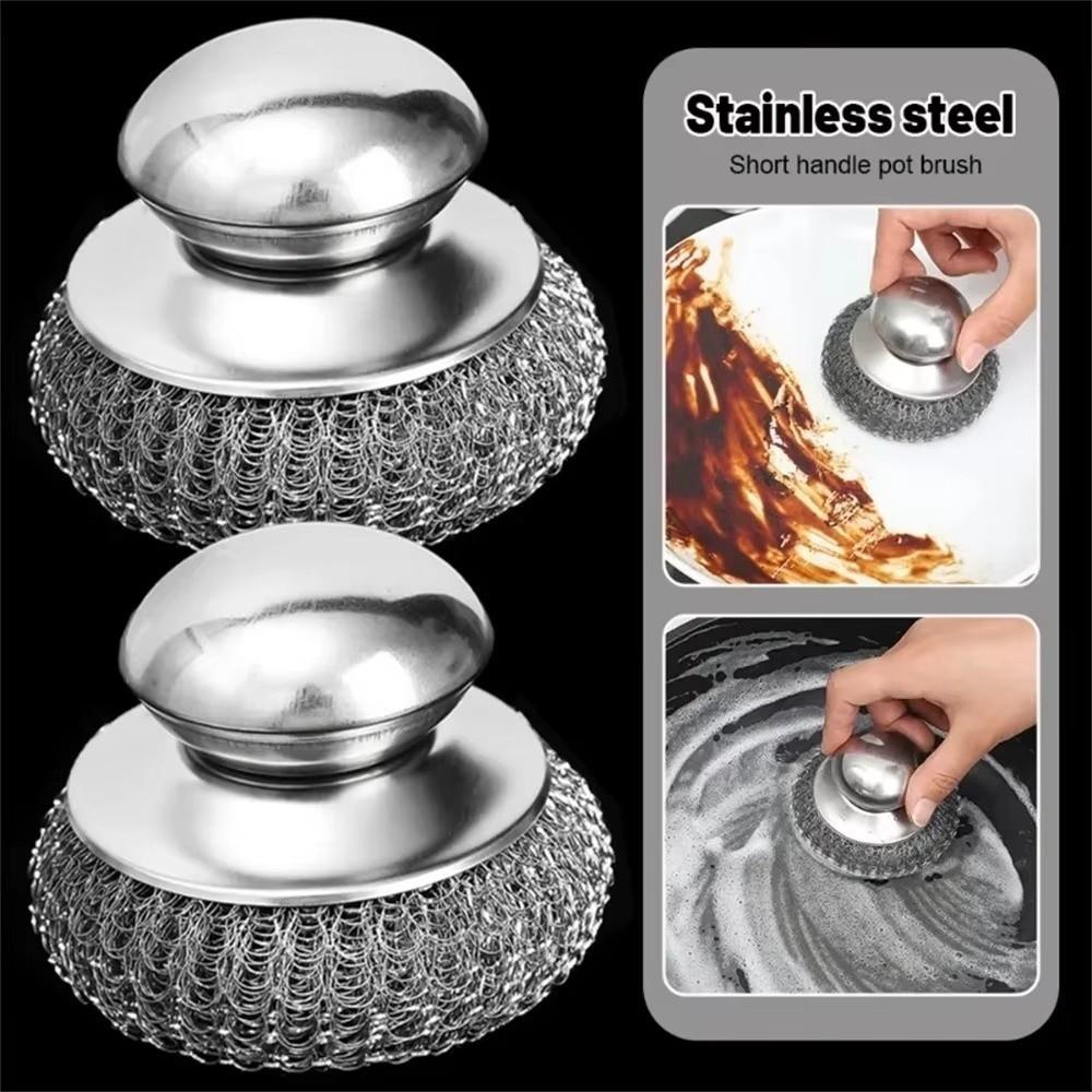 Durable Dishwashing Wire Ball Stainless Steel Kitchen Cleaning Tool Metal Scrubber  Dishes Cleaning