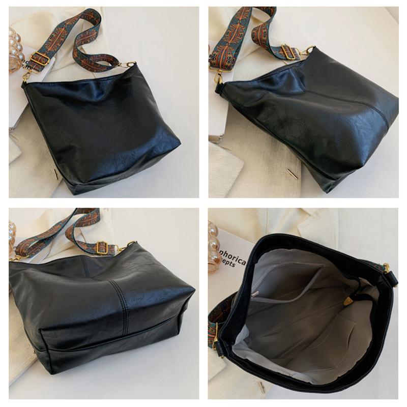 Yogodlns bolsa de ombro vintage para mulheres bolsa balde de couro pu estilo luxuoso bolsa crossbody bolsa carteiro feminina bolsa tote de compras