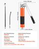 Grease Gun, 10000 PSI High Pressure, Heavy Duty Pistol Grip Grease Gun Kit with 0.4 L Capacity, Includes 46 cm Flex Hose, 1 Extension Rigid Pipe and 1