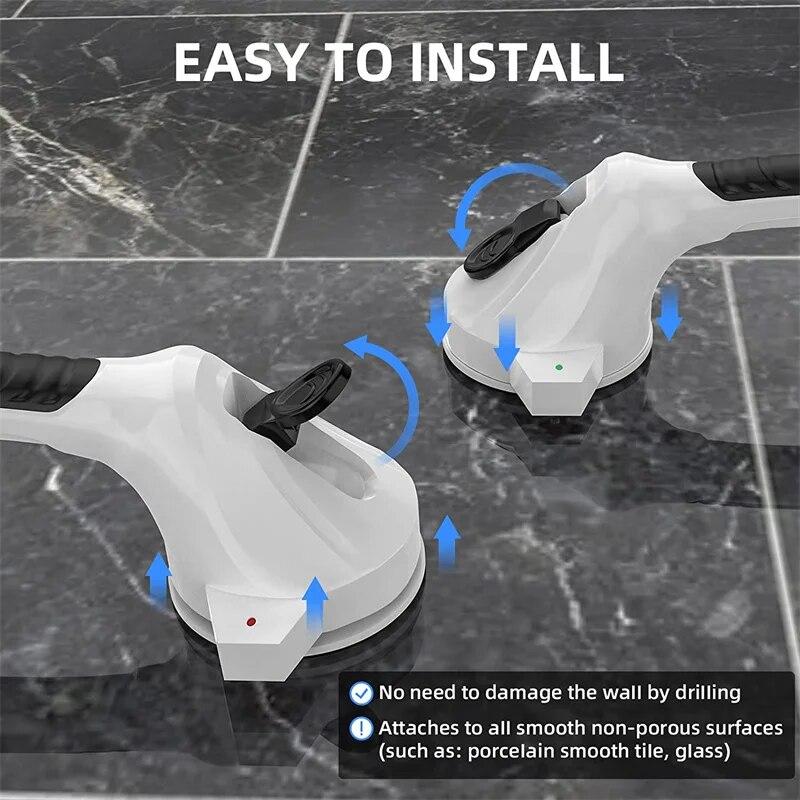 

Подлокотник на присоске, прямой подлокотник для ванной комнаты, безопасный балансировочный подлокотник для инвалидов, портативная вспомогательная ручка для душа, аксессуары