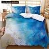 Beach Duvet Cover Set Summer Ocean Bedding Set Hawaiian Marine Sea Waves 3D Print Starfish Polyester Comforter Cover Queen King