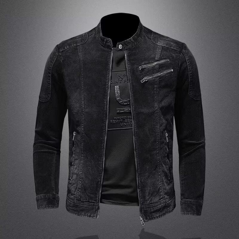 Versatile Trendy Spring Youth Stand Collar Motorcycle Jacket