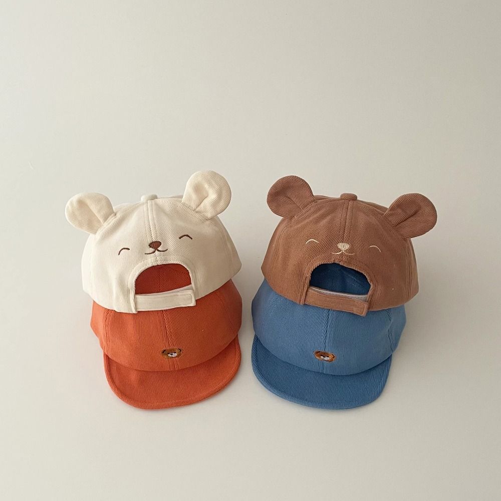 Fashion Cartoon Children Sun Hat Outdoor Korean Baby Hat Cute Bear Boys and Girls Infant Cap