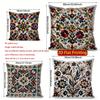 2D Colorful Floral And Geometric Pattern Cushion Covers Pattern Cushion Cover Suitable For Sofa Bedroom Car Pillow Cover