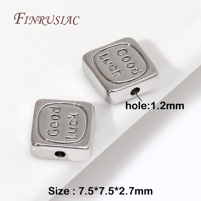 

18K Gold Plated Spacer Beads For Jewelry, Good Luck Necklace Beads,Separators For Beads,DIY Bracelets Accessories 5 Pieces