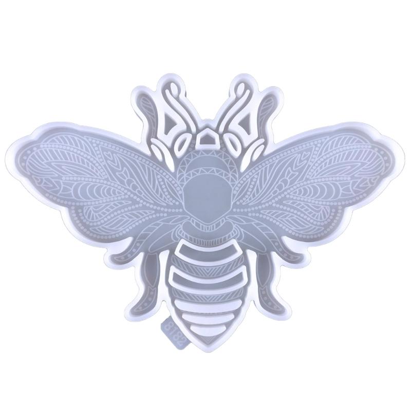 DIY Semi-stereoscopic Little Bee Storage Silicone Epoxy Mold DIY Ornaments Pendant Crafting Mould for Valentines Gift 1 чистый