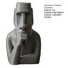 Yousheng Moai Thinker Statue, 3D Printed Creative Thinker Figurine, Fun Moai Statue Ornament for Home Office Desk Shelf Decoration