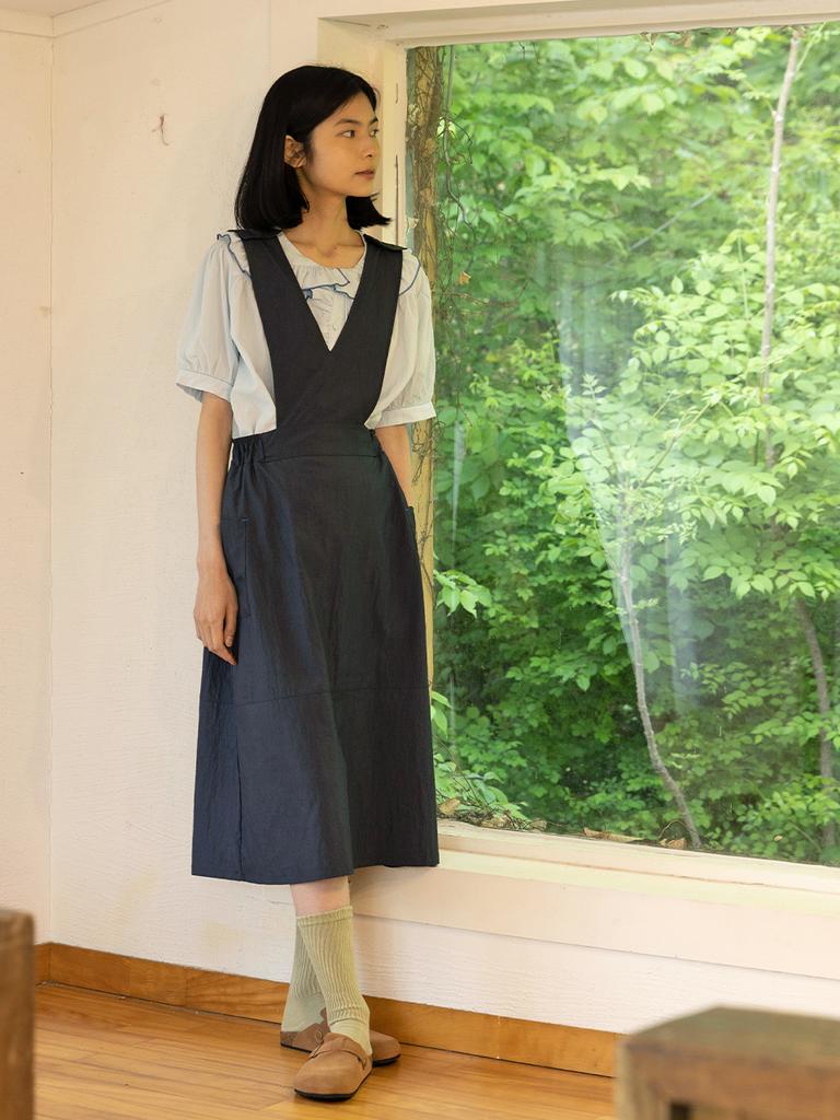 Vincent Navy Mallorca Overall Dress_Navy