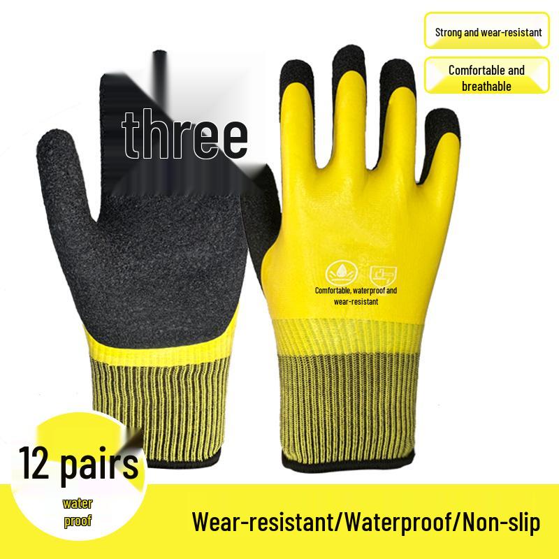 Anti-Slip Waterproof Gloves for Seafood Handling: Protects Against Crayfish, Shrimp, Crab, Fish Bites & Pricks