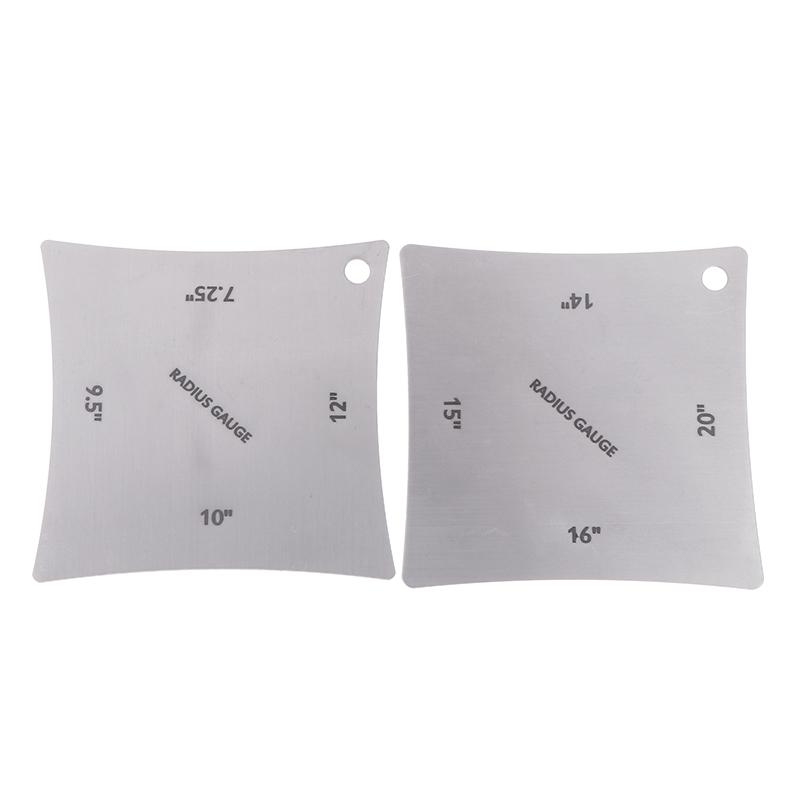 2Pcs/Set Stainless Steel Guitar Notched Radius Gauges For Measuring Fingerboard Radius Guitar Neck Fretboard Tool Ruler